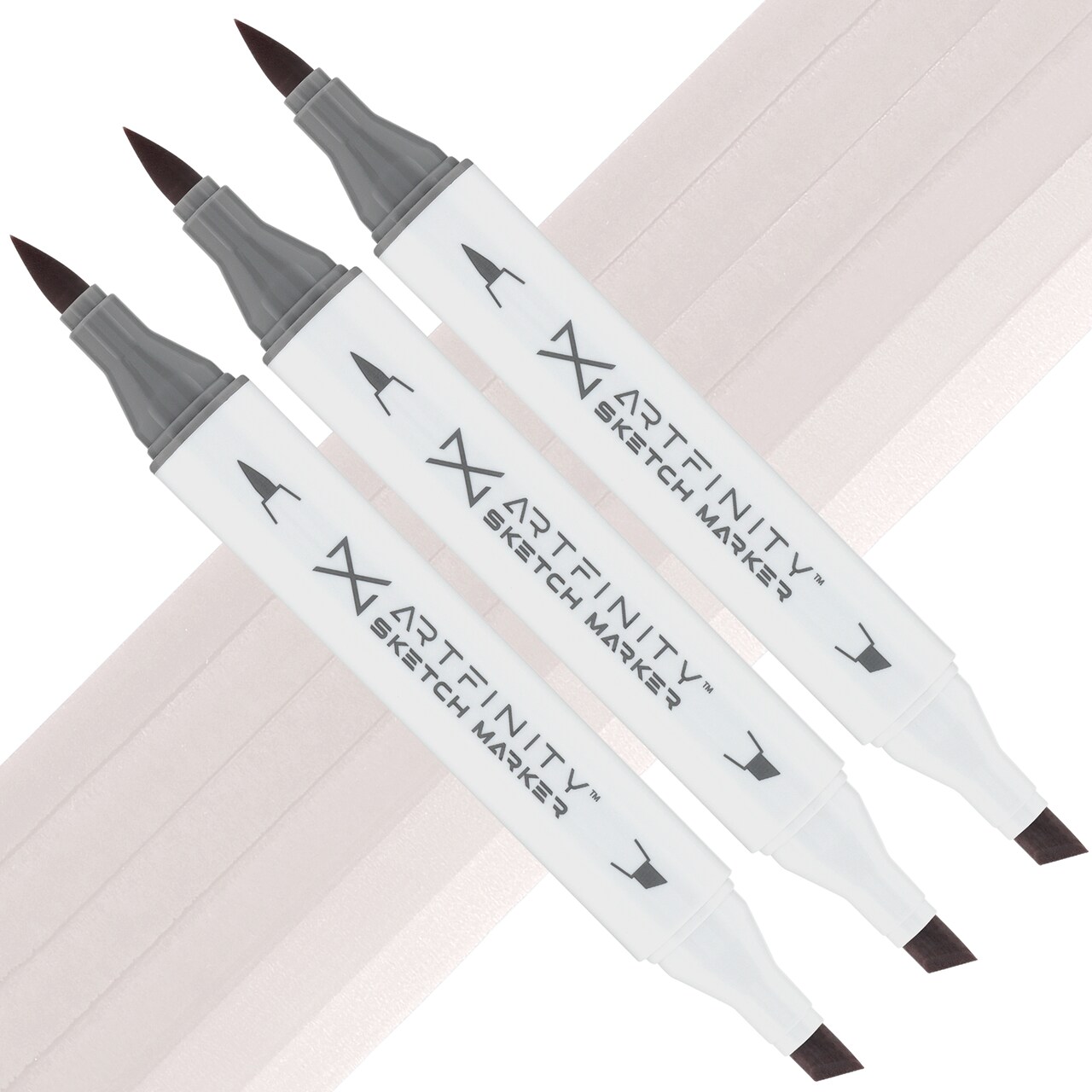 Artfinity Sketch Marker Sets - Set of 3 - Ash Gray RV9-2, Vibrant, Professional, Dye-Based Alcohol Markers for Artists, Drawing, Travel, & More